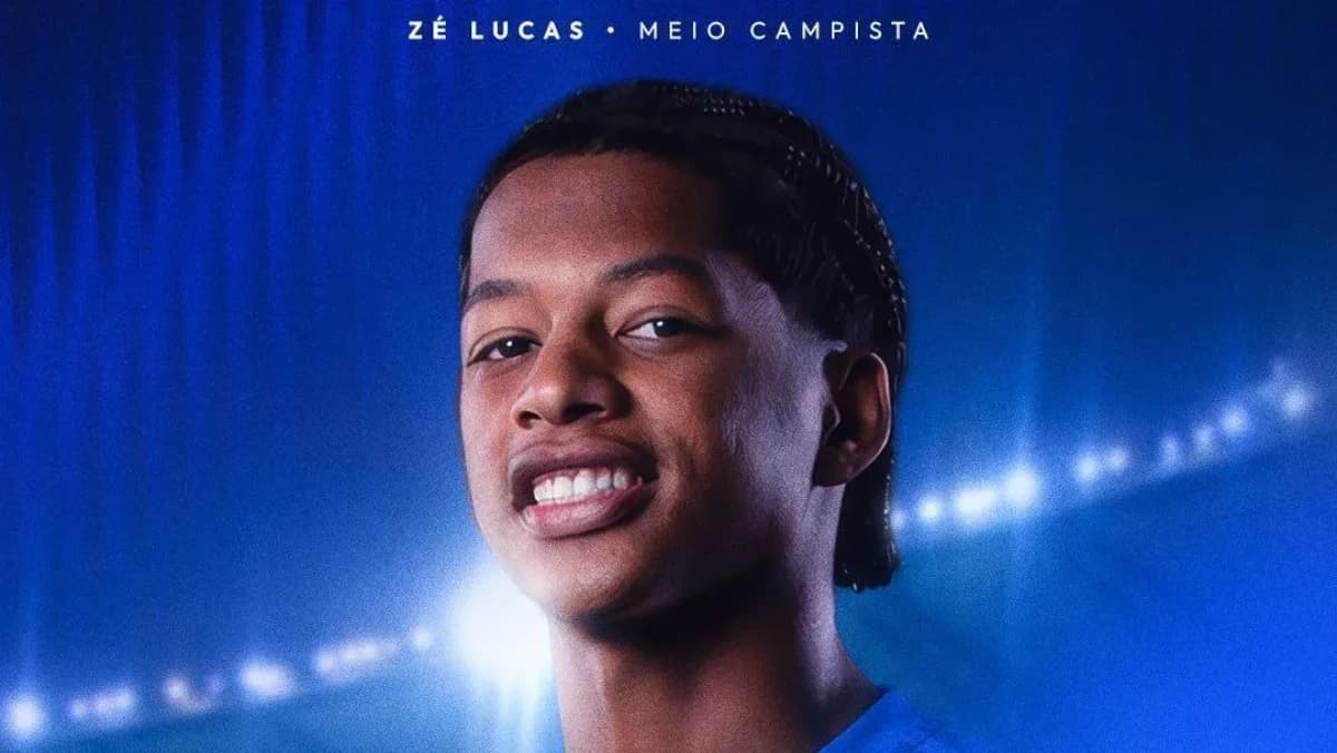 Zé Lucas, novo volante do Cruzeiro • Divulgação/Cruzeiro