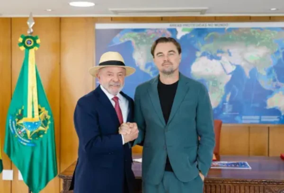 Lula e Leonardo Di Caprio • Reprodução redes sociais