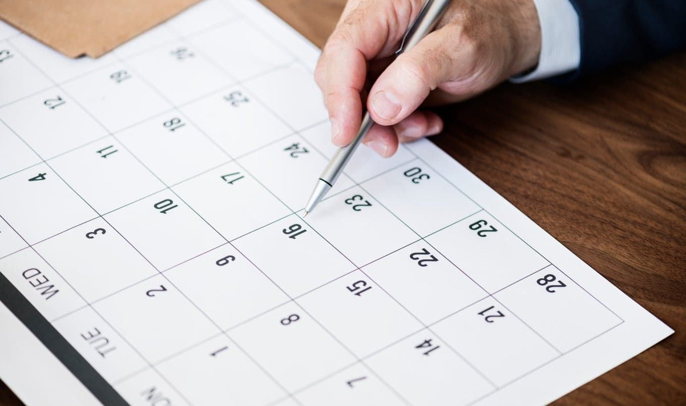 Calendário - Imagem ilustrativa