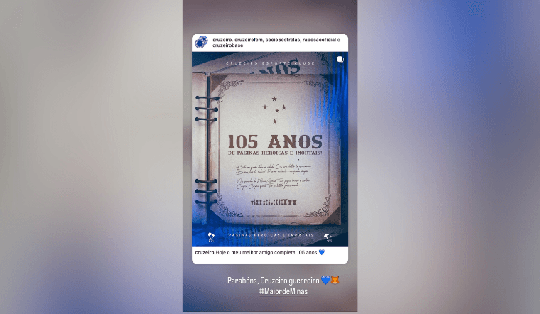 Gabigol homenageia o Cruzeiro no aniversário do clube e aguarda anúncio pelo Santos