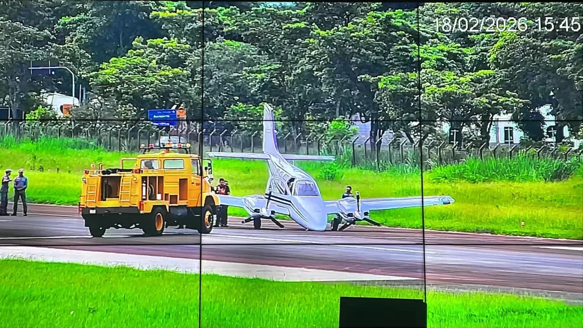 Avião colide com pássaro e faz pouso emergencial em Campinas