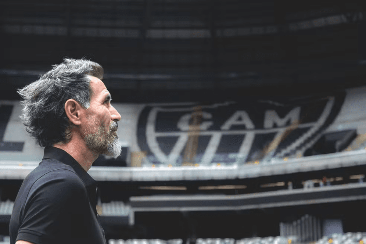 Eduardo Domínguez, técnico do Atlético-MG - Foto: Pedro Souza