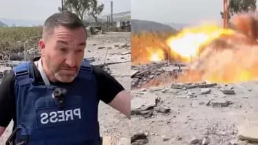 Vídeo: Jornalista escapa por pouco de míssil no Líbano