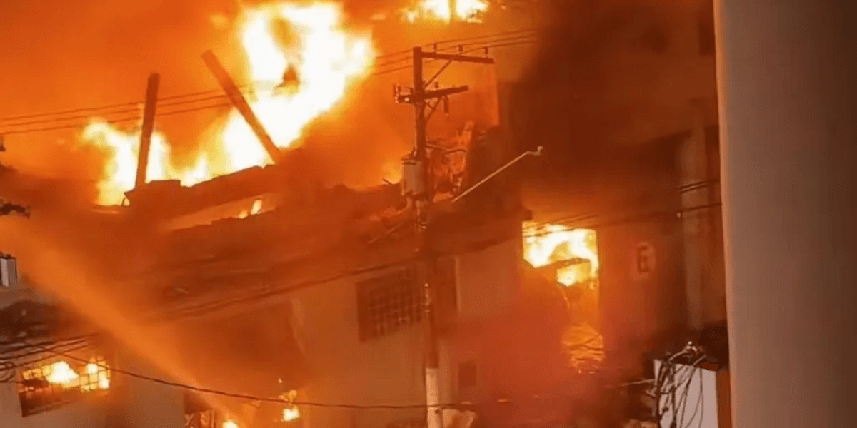 Incêndio atinge centro de São Paulo