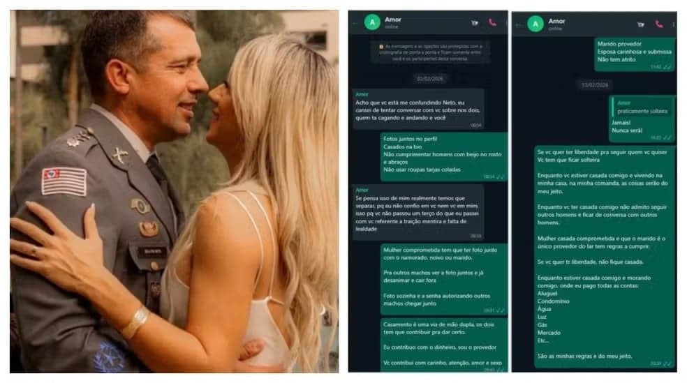 Mensagens mostram que tenente-coronel ameaçou esposa cinco dias antes do feminicídio