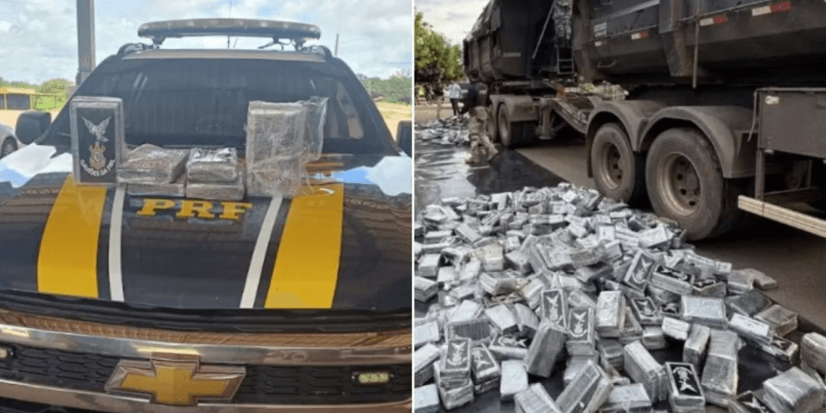 Cocaína estava escondida em tijolos - Foto: Divulgação/PRF