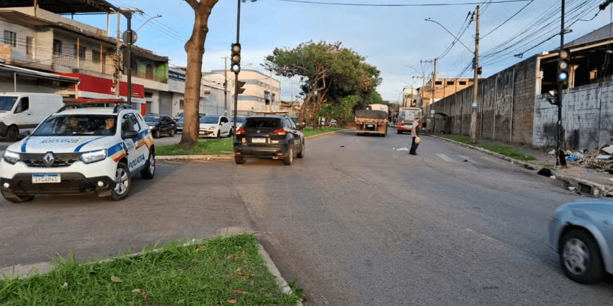 Acidente na Avenida General David Sarnoff, em Contagem - Foto: Luana Nunes/TV Globo