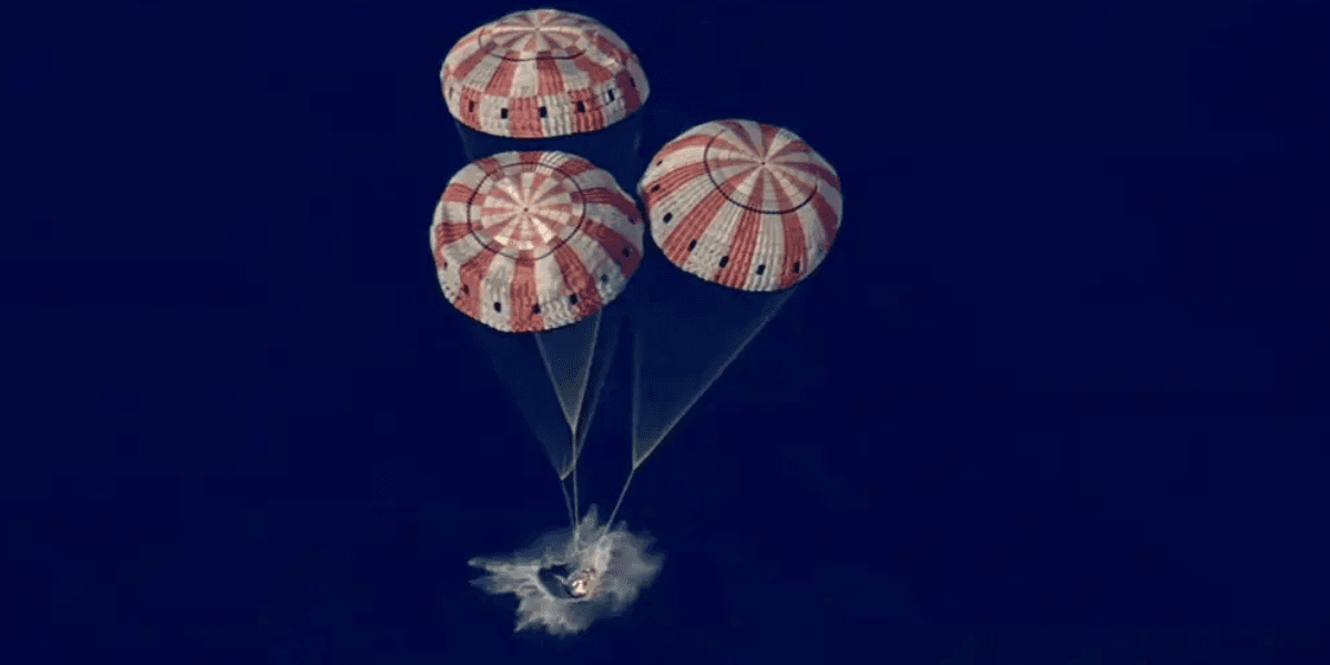 Reentrada da missão Artemis II - Foto: NASA