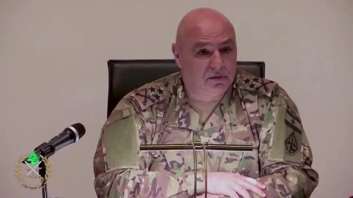 Chefe do exército Joseph Aoun, presidente do Líbano - Foto/Reprodução