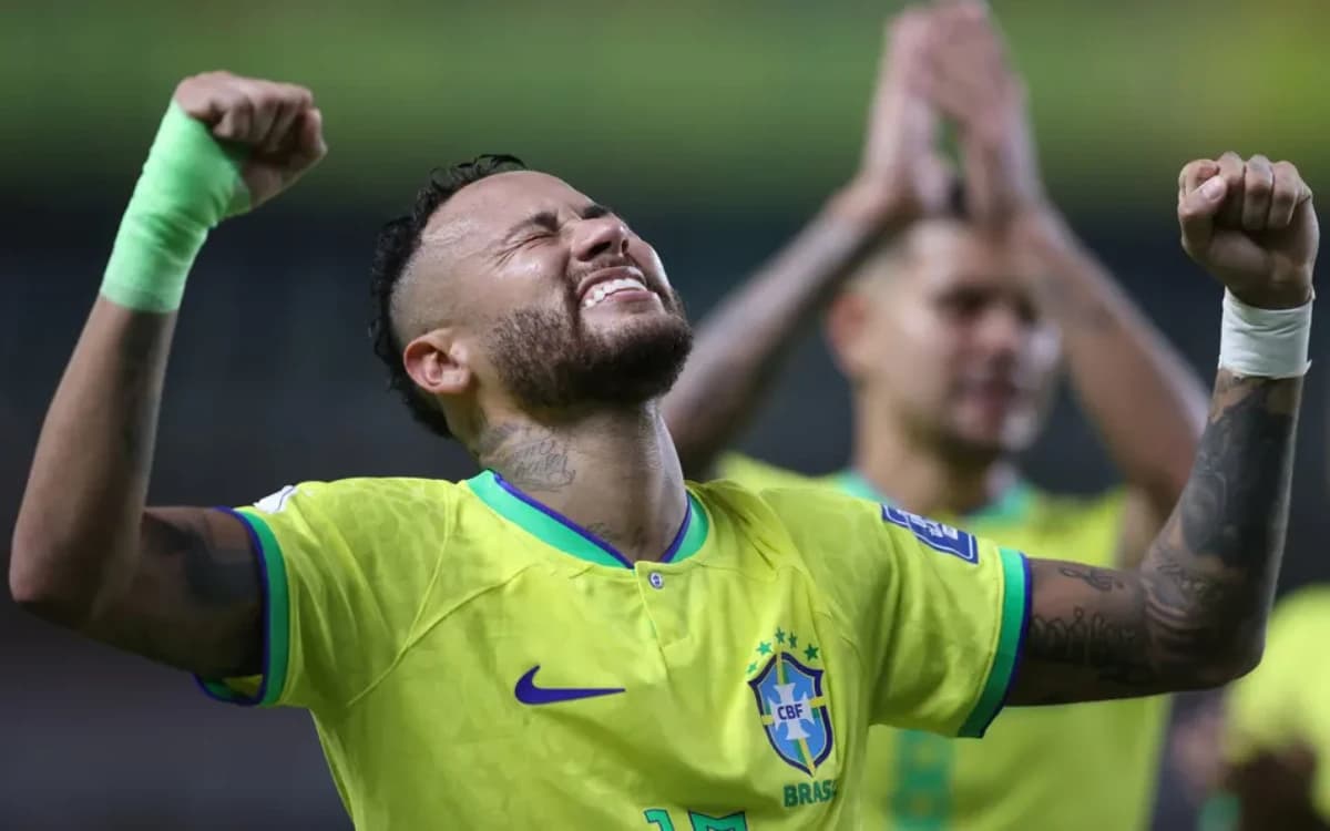 Neymar durante partida da Seleção Brasileira (Foto: Vitor Silva / CBF)