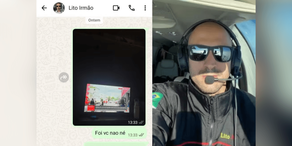 Irmã de piloto de avião que bateu em prédio em BH mandou mensagem para ele quando viu notícia pela TV. — Foto: Cedida/ Keli Pereira