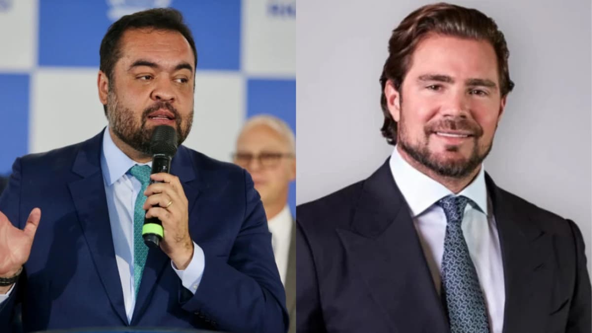 À esquerda, o ex-governador Cláudio Castro; à direita, o ex-banqueiro, Daniel Vorcaro • Foto 1: Philippe Lima Foto 2: Reprodução