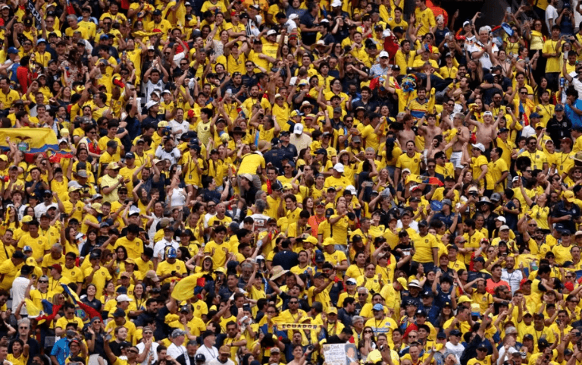 Torcedores da seleção do Equador durante a Copa do Mundo de 2026 - Foto: Fifa/Reprodução