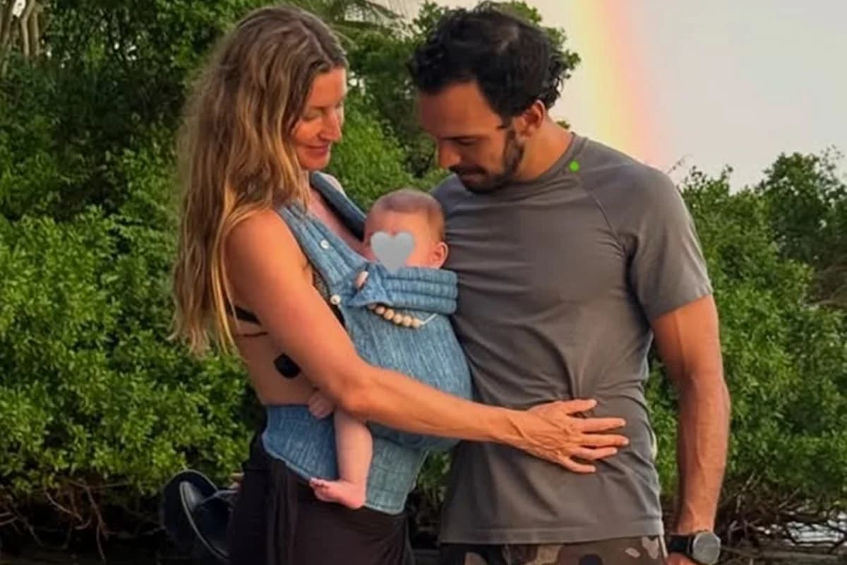 Gisele Bündchen ao lado do namorado Joaquim Valente