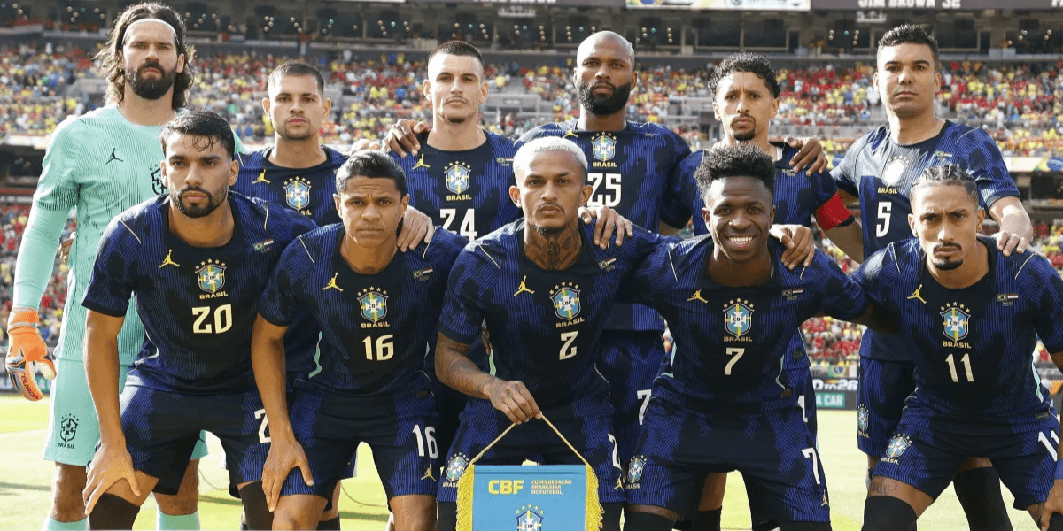 Seleção Brasileira durante amistoso contra o Egito • RAFAEL RIBEIRO/CBF
