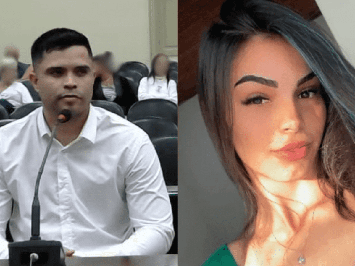 Marlon Ferreira Lemes foi condenado por ter planejado e ordenado um ataque com soda cáustica contra a ex-namorada Isabelly Aparecida Ferreira Moro - Imagem: Reprodução/YouTube/TJPR; Reprodução/Redes sociais