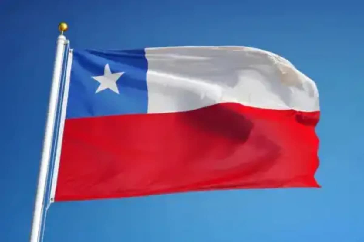 Imagem da bandeira do Chile • Arquivo