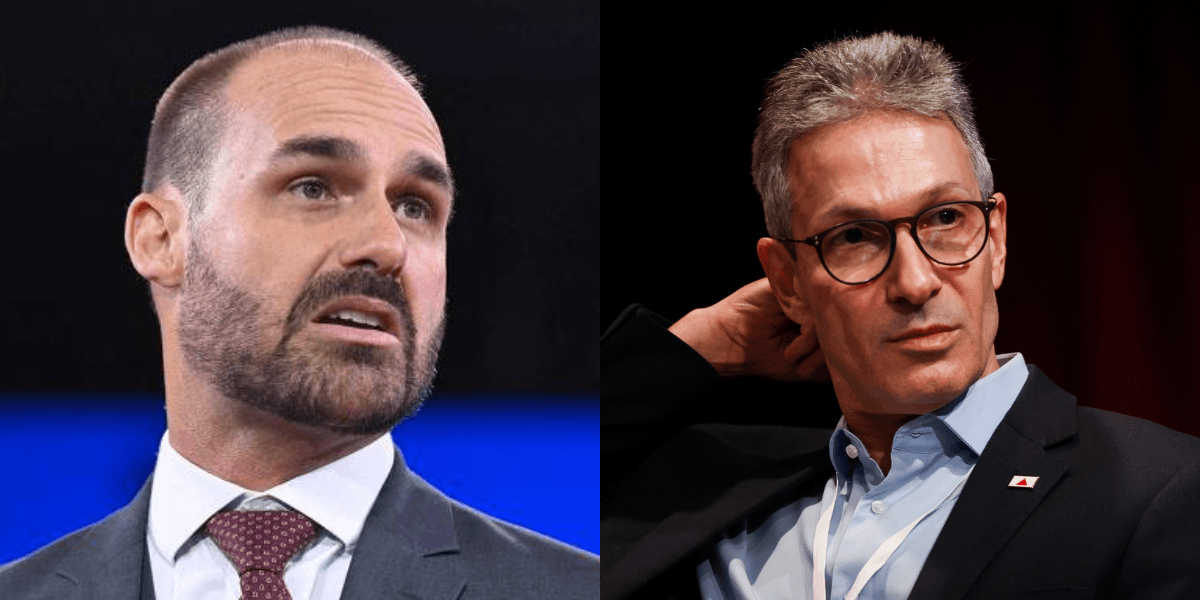 Eduardo Bolsonaro reagiu às críticas de Romeu Zema - Imagem: Reprodução