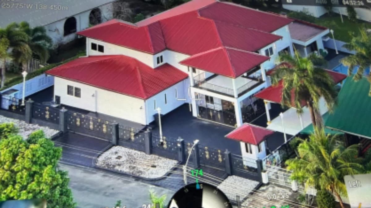 Mansão em Paramaribo onde Arnaldo foi preso • Divulgação | Redes Sociais