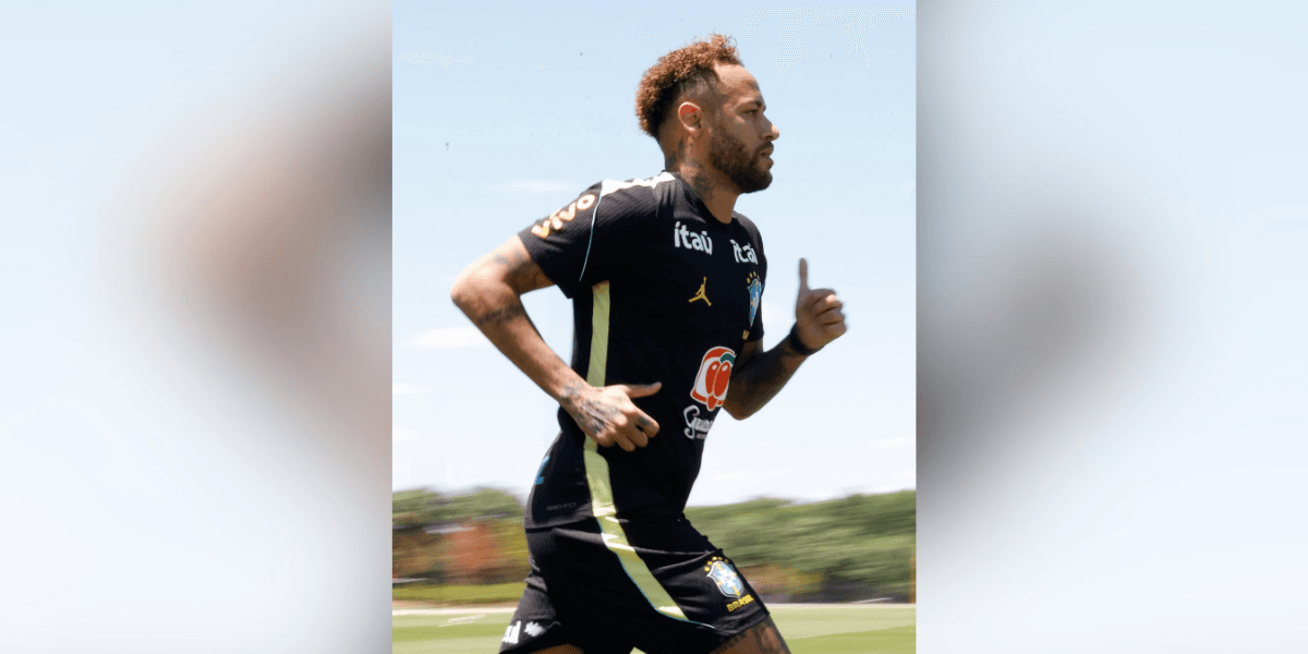 Neymar realiza atividades em campo • CBF / Divulgação