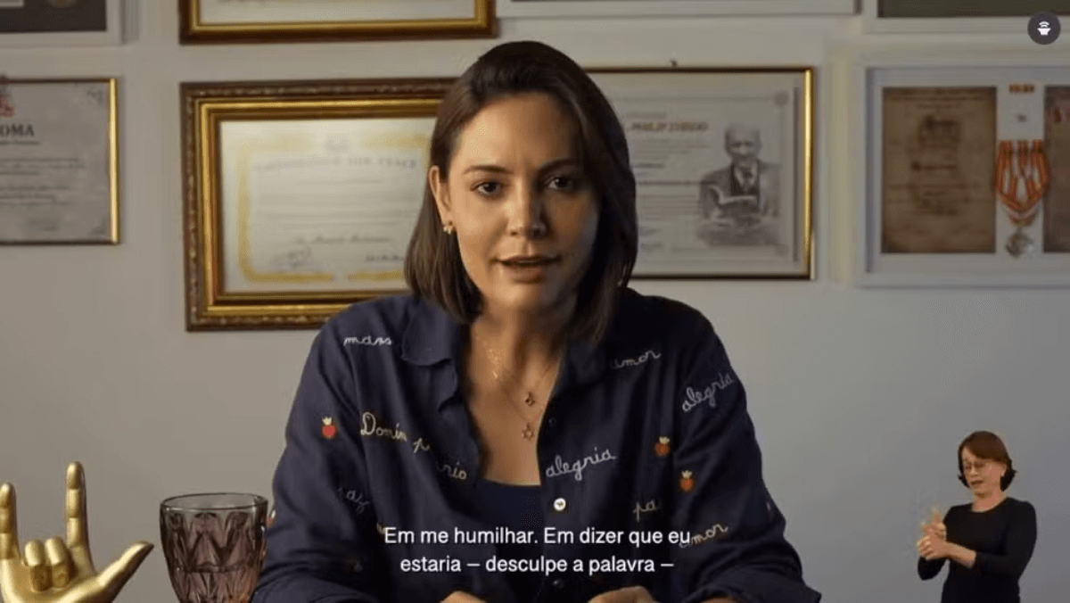 Michelle publicou vídeo em suas redes sociais — Foto: Reprodução