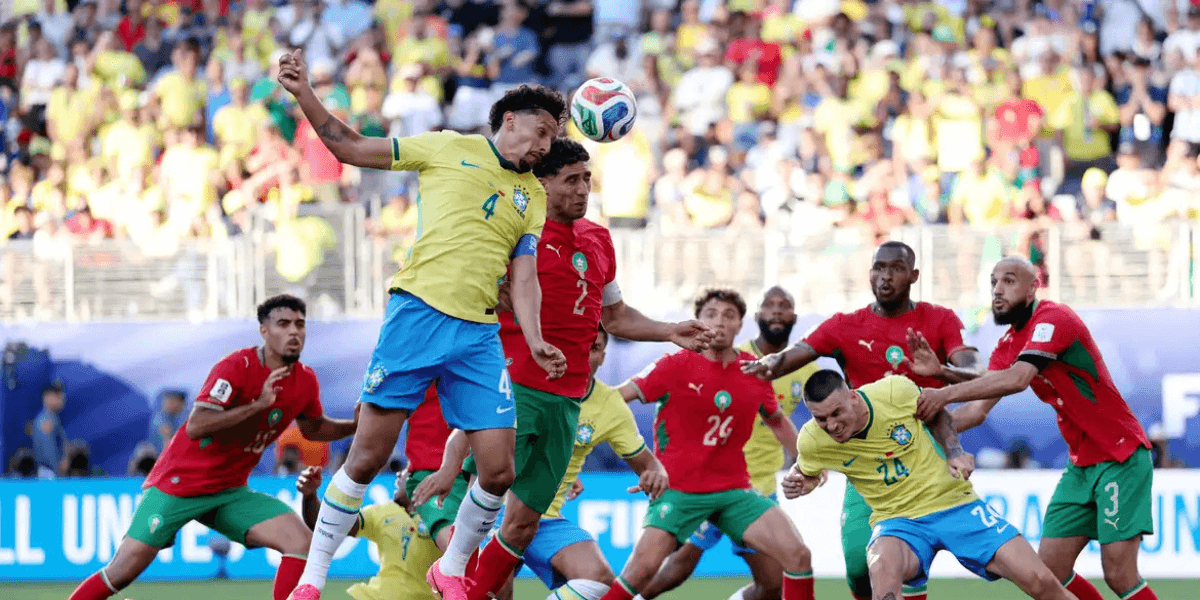 Brasil e Marrocos na Copa do Mundo (Foto: John Sibley)