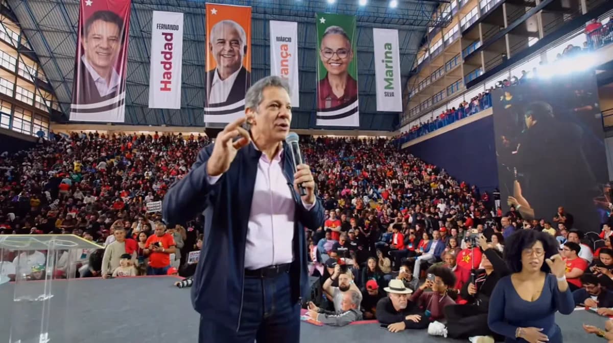 Haddad oficializou candidatura ao governo de SP | Crédito: Reprodução