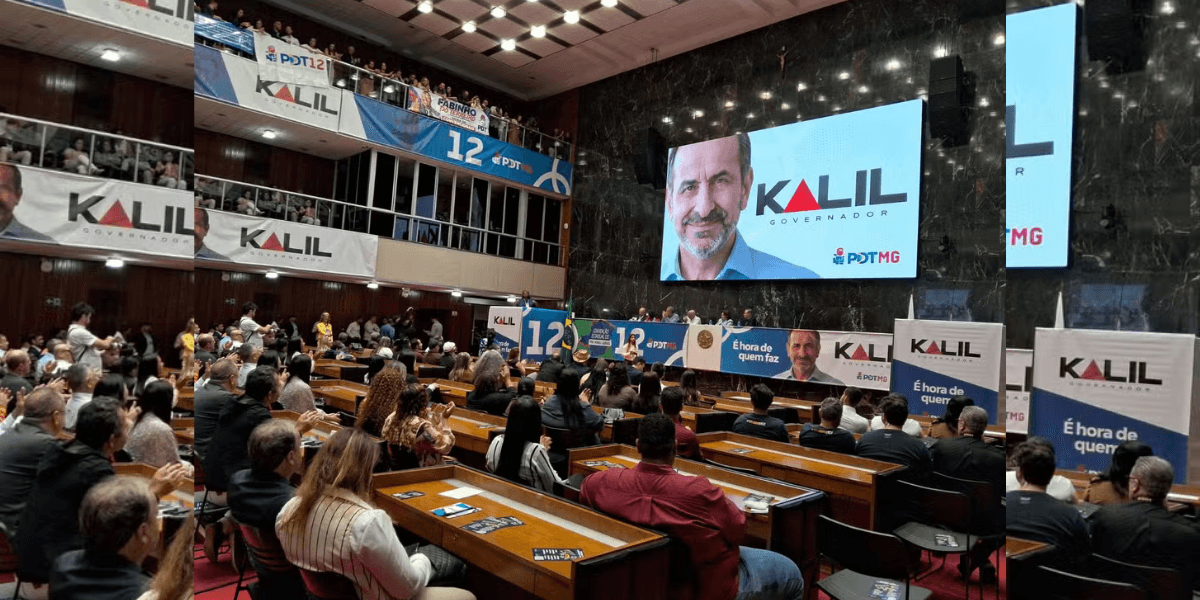 PDT oficializa a candidatura de Alexandre Kalil ao governo de Minas Gerais. — Foto: Larissa Bernardes - TV Globo