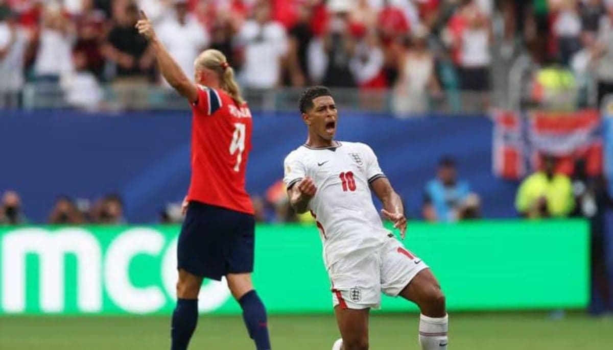 Inglaterra contém Haaland, vence e vai à semi com gols de Bellingham
