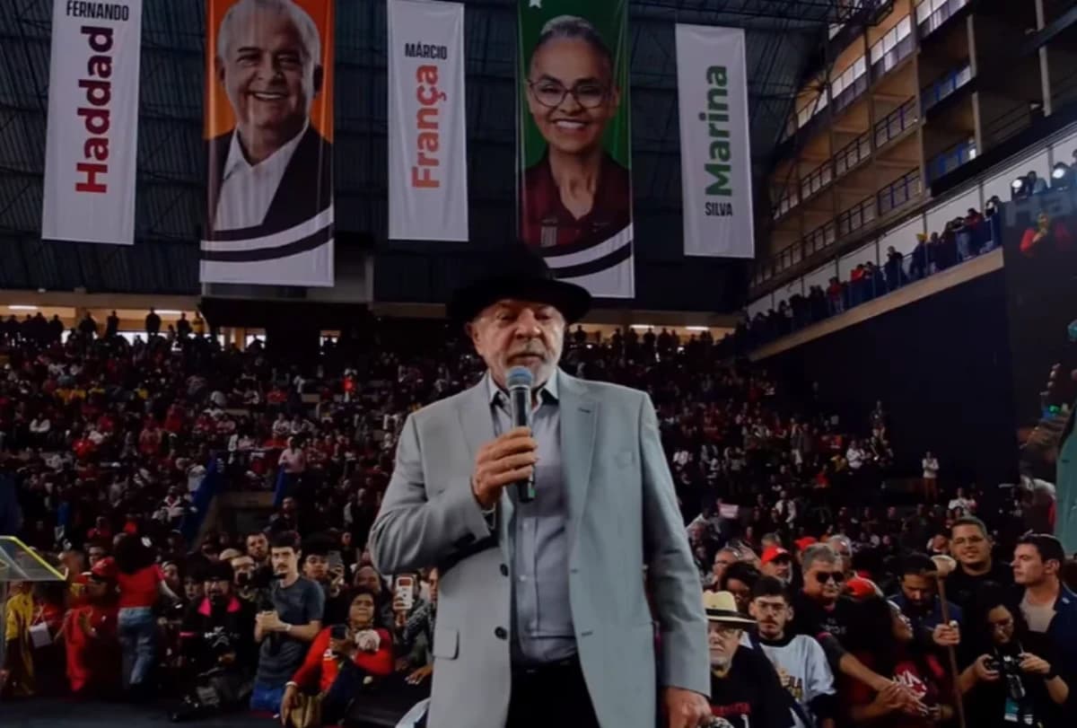 O presidente Lula na convenção do PT de São Paulo - Foto: Reprodução YouTube