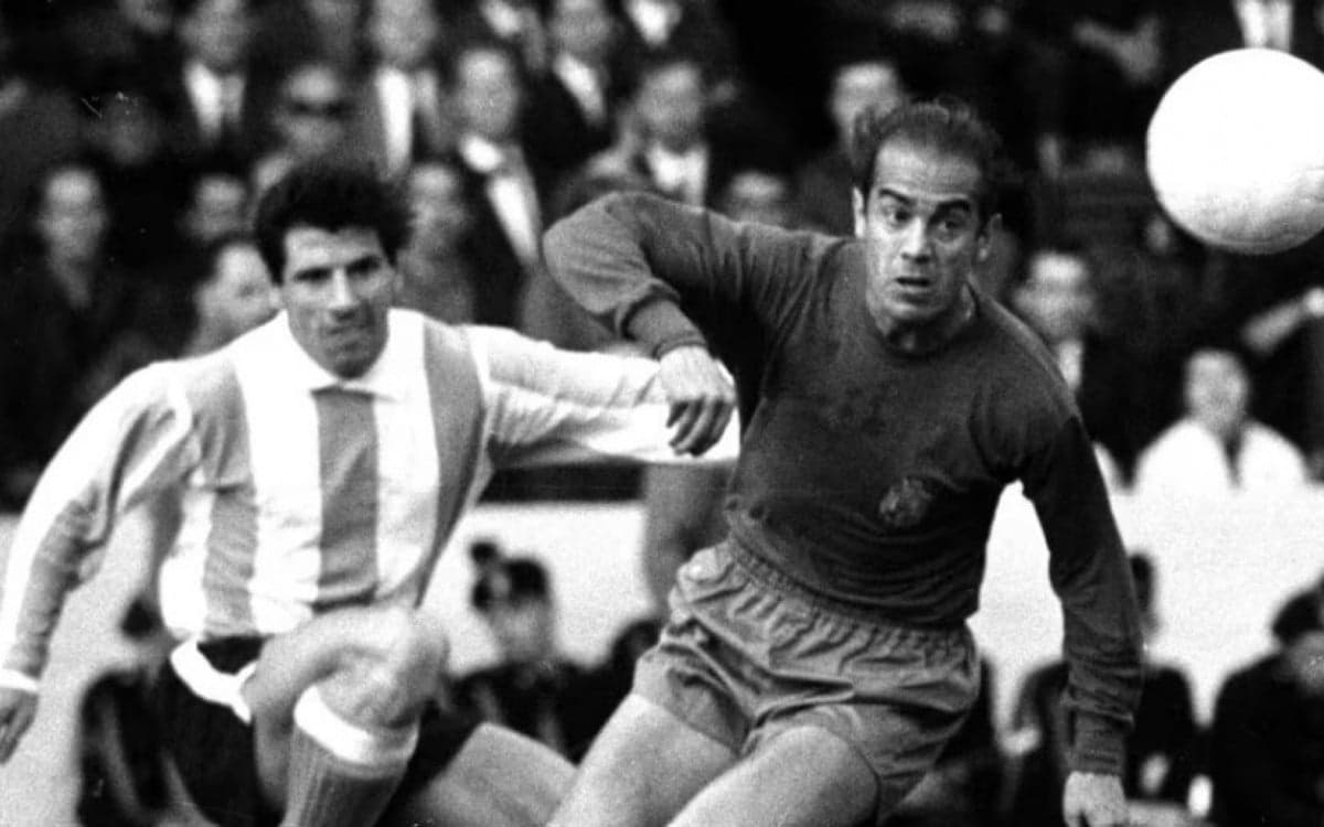 Partida entre as seleções de futebol da Argentina e da Espanha durante a Copa do Mundo de 1966 - Divulgação / FIFA