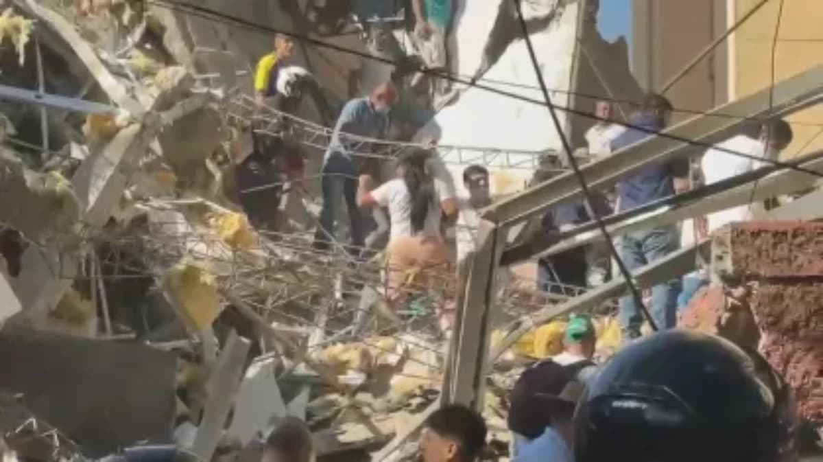 Edifício colapsa em Cali após terremoto na Colômbia - Foto: Reprodução / Redes sociais
