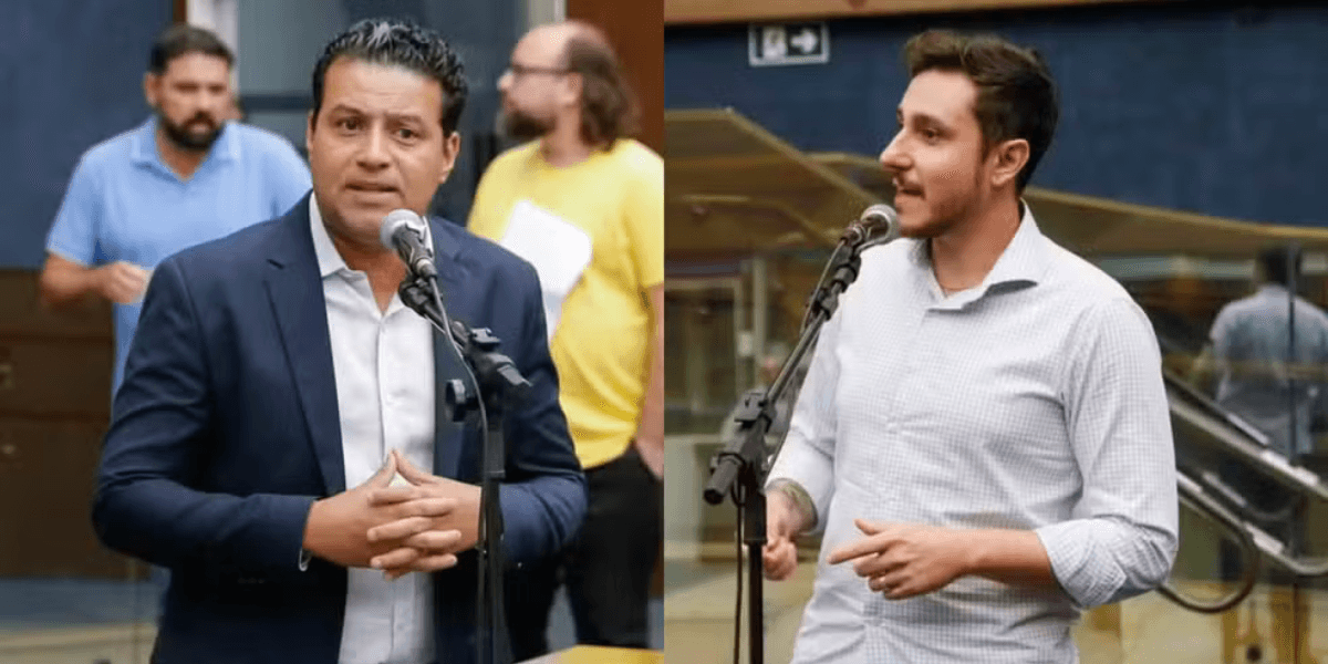 Leonardo Ângelo e Lucas Ganem tiveram os mandatos cassados por decisões da Justiça Eleitoral — Foto: Rafaella Ribeiro e Denis Dias/CMBH