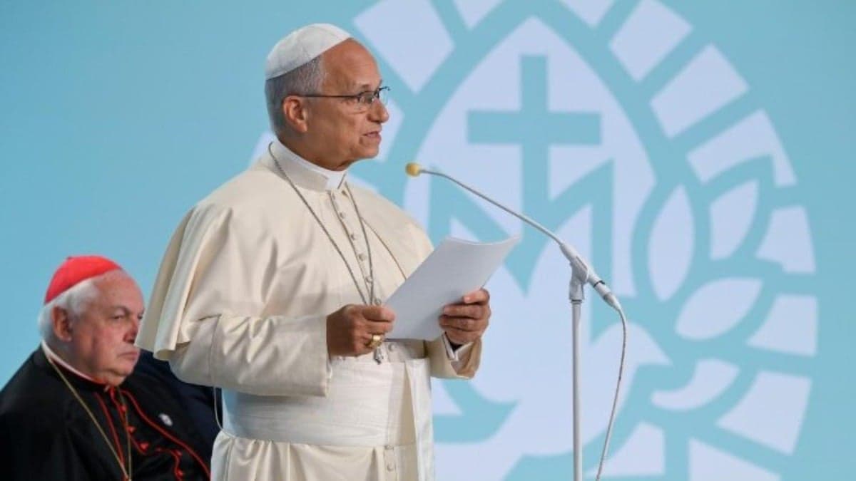 O Papa durante o encontro inter-religioso no Centro de Congressos "Robert Schuman", em Metz (@Vatican Media)