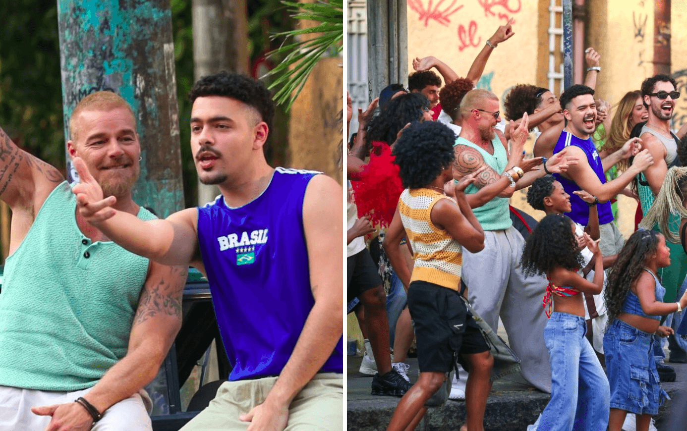 Ricky Martin grava clipe com Pedro Sampaio no Rio