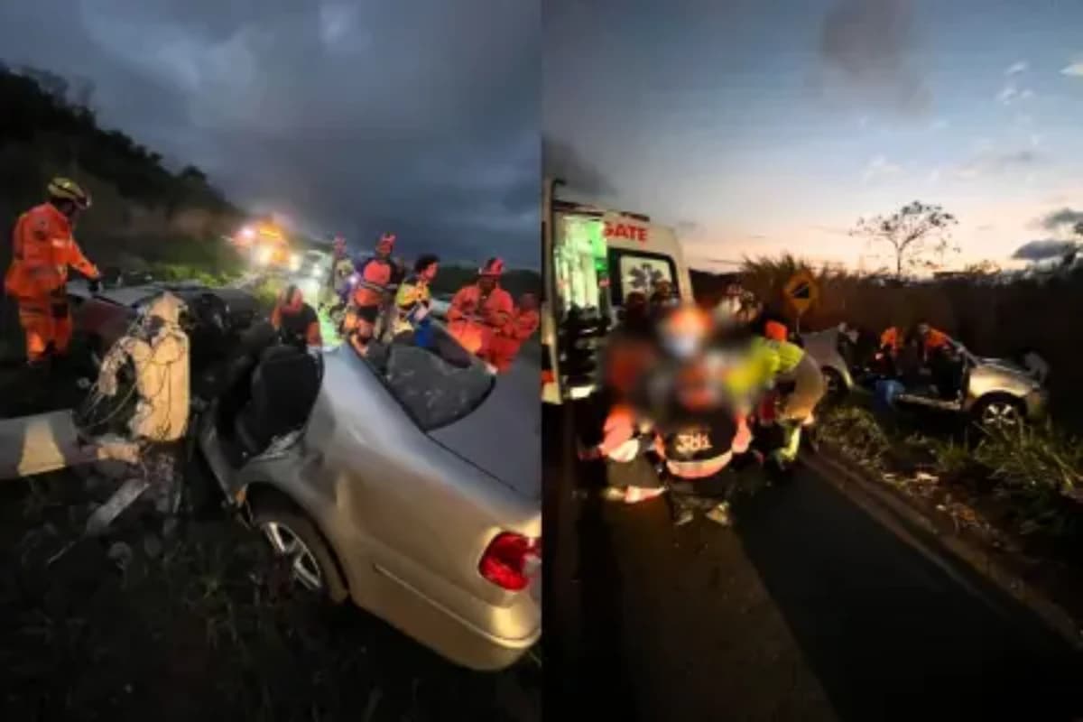 BR-381: vítima de acidente é tenente-coronel da PM; estado de saúde é grave • CBMMG