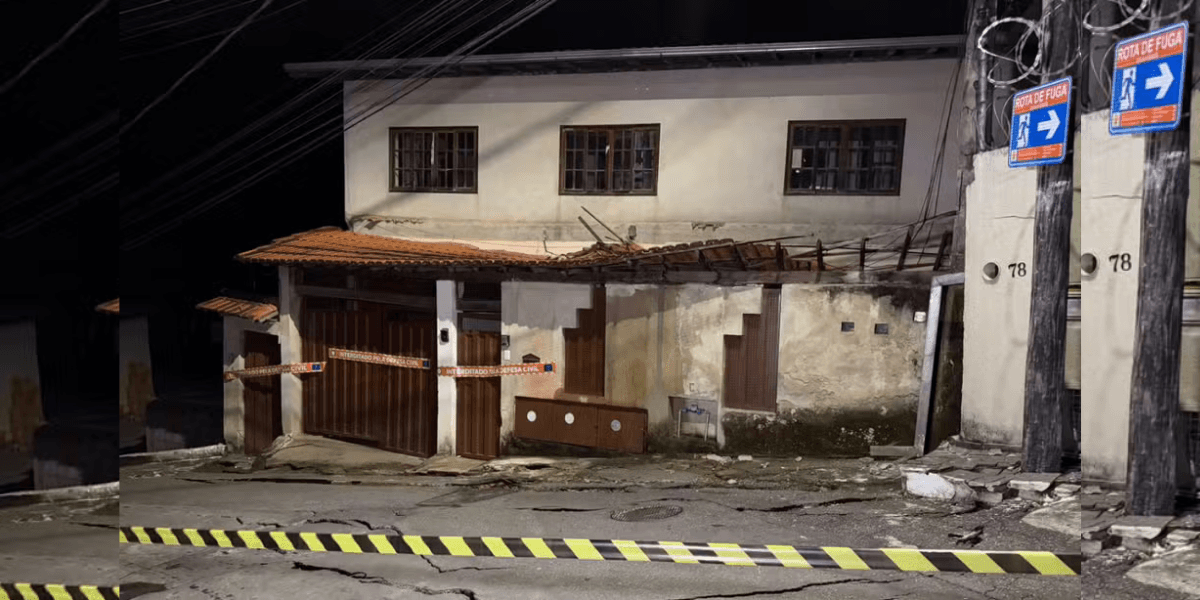 Ocorrência foi registrada durante a noite desta quarta-feira (16) em Nova Lima, na Grande BH — Foto: Luiz Cisi/TV Globo
