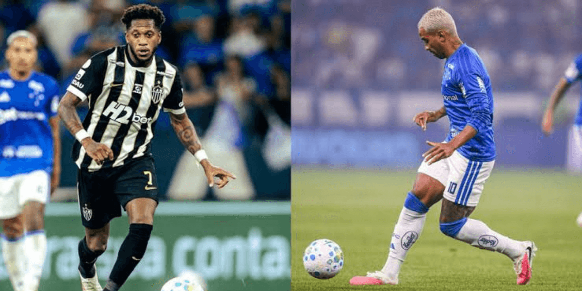 Fred e Matheus Pereira são peças importantes nas 'meiucas' de Galo e Raposa - Foto: Pedro Souza / Atlético e Rodney Costa / O TEMPO