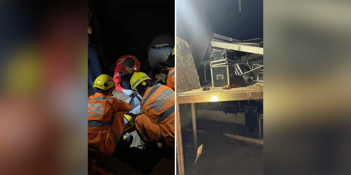 Equipe do Corpo de Bombeiros trabalhando no atendimento às vítimas na Exposete - Foto: Corpo de Bombeiros