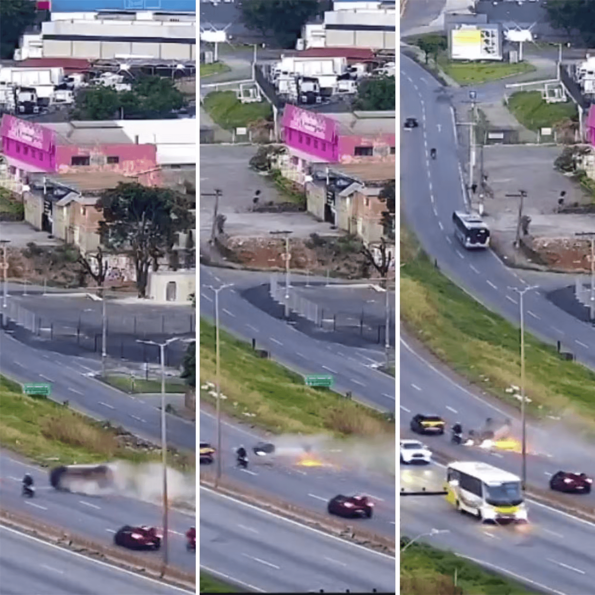 Anel Rodoviário registra capotamento em BH