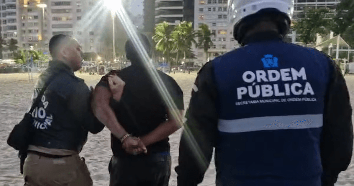 Agentes da Seop conseguiram capturar golpista na faixa de areia - Reprodução/Seop