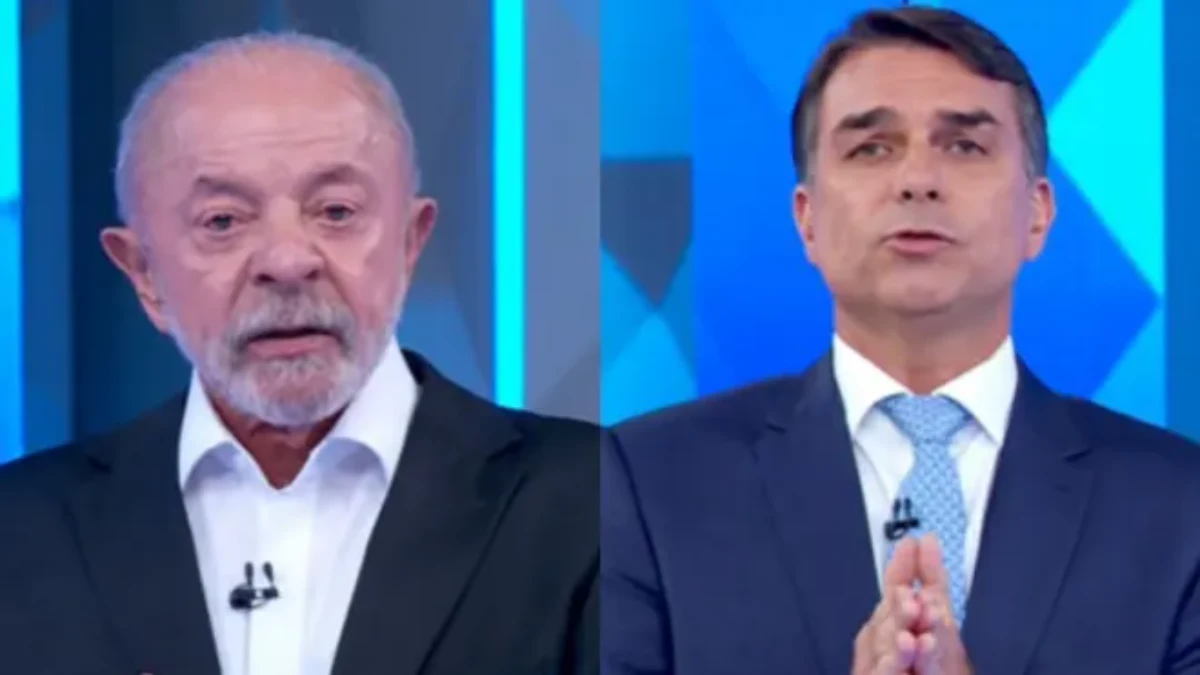 Lula e Flávio debateram na sexta-feira (23) na Globo e voltam a se enfrentar nas urnas, no domingo (25) • Reprodução/Globo