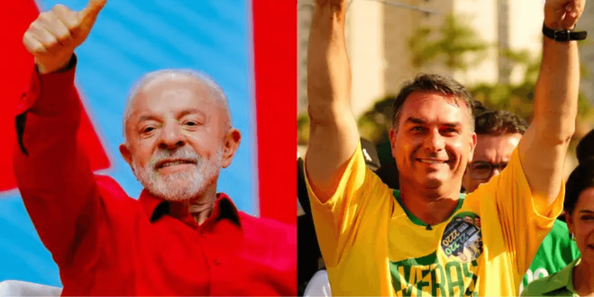 Presidente Luiz Inácio Lula da Silva (PT) e Flávio Bolsonaro (PL) vão ao segundo turno nas eleições deste ano • Divulgação/Campanhas