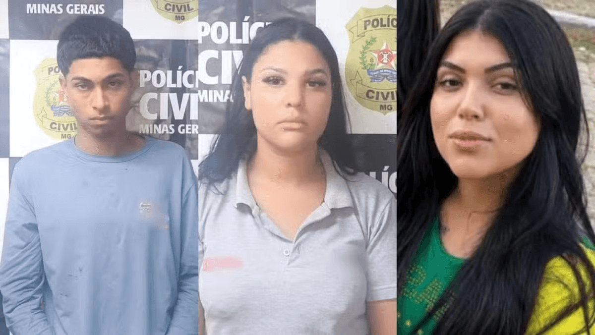 Os suspeitos do crime são o ex-namorado de Beatriz, Samuel Castro Melo, de 18 anos, e a atual namorada dele, Carla Luiza da Silva, de 23 — Foto: Reprodução/TV Globo