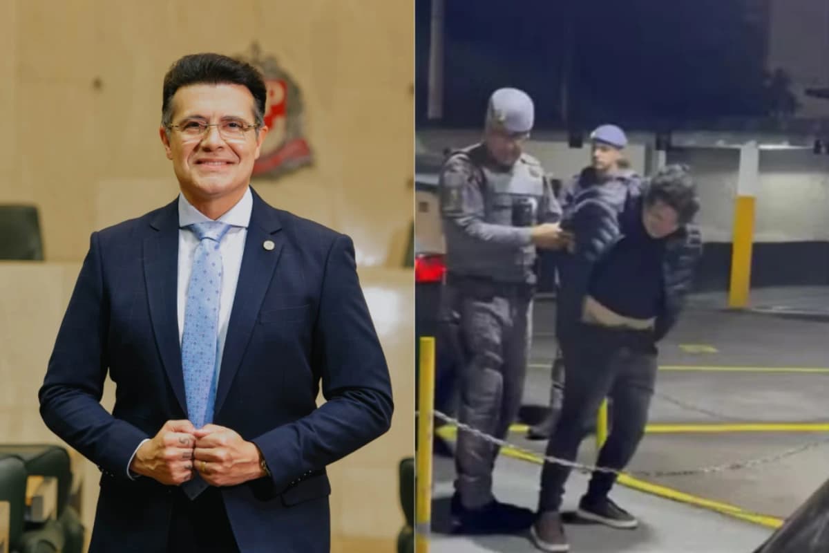 Deputado estadual Marcelo Aguiar (PL) é detido em SP após cair e disparar arma acidentalmente em festa • Foto: Alesp | TV Globo