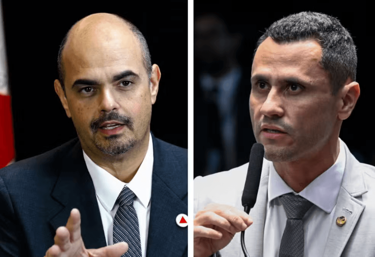Montagem de fotos de Mateus Simões (PSD) e Cleitinho Azevedo (Republicanos) — Foto: Cristiano Machado/ Imprensa MG; Carlos Moura/ Agência Senado