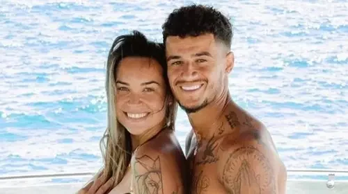 Ainê Coutinho, esposa do jogador Philippe Coutinho