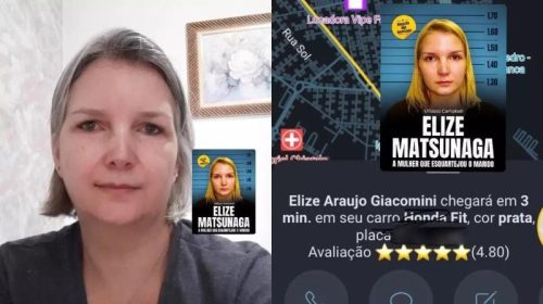 Elize Matsunaga vira motorista de aplicativo no interior de SP