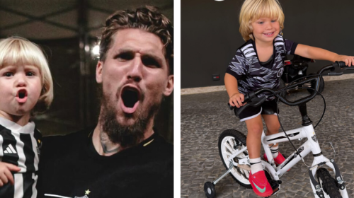 Lyanco do galo presenteia filho com bicicleta do Atlético