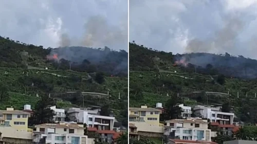 Serra do Curral pega fogo nesta sexta-feira e chamas são controladas pelos bombeiros